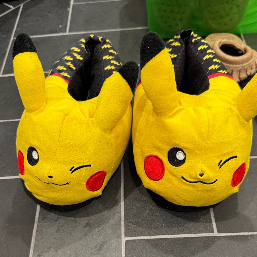Yellow Pikachu Kids One Piece Slippers